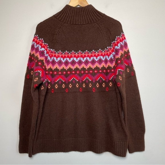 Lou & Grey Fair Isle Soft Wool Blend Mockneck Sweater - Picture 5 of 7